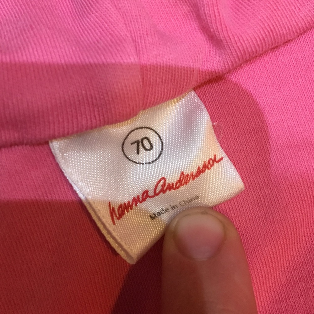 Hanna Andersson Quilted Pink Jacket / Hoodie 70 cm - Picture 3 of 5